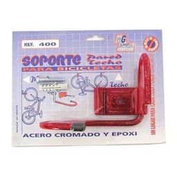 Wurko 02090 Soporte Bicicleta, rojo, 15cm