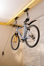 Mottez Lève velos Gancho Bici Techo, Unisex, Negro