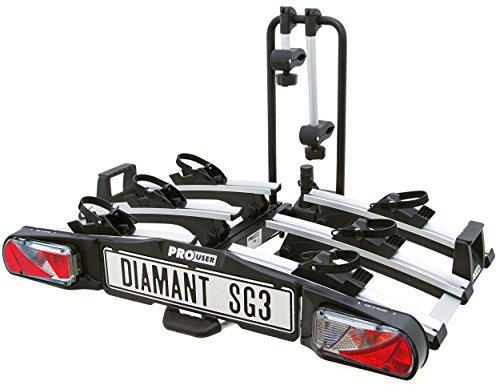 Pro User 5191735 sintética Bicycle-Rack Diamant SG3, Negro