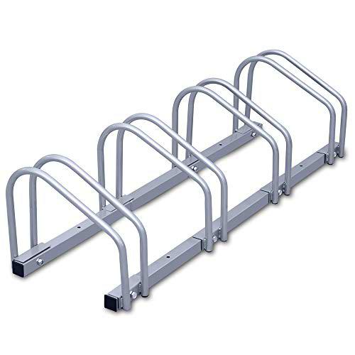 wolketon Aparcamiento para bicicleta soporte para aparcar 4 bicicletas suelo y pared montaje Bicycle Stand