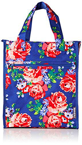 Basil Bicicleta Cubierta de Hombro Blossom Roses de Shopper Azul Azul Talla:33 x 16 x 38 cm, 19 Liter
