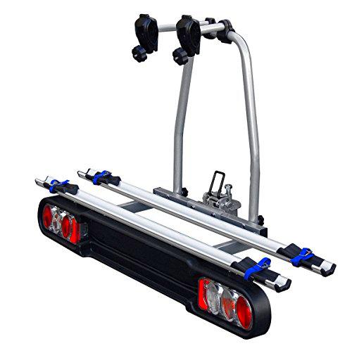 MENABO 000019800000 Portabici Enganche Bola 2 Bicicletas, Gris