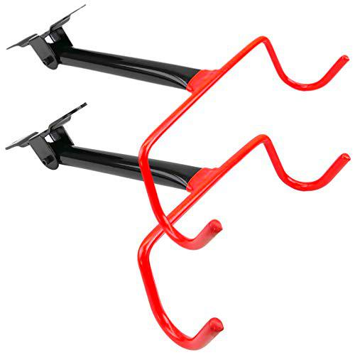 PrimeMatik KI003-VCES Soporte de Pared con Gancho Plegable para Colgar Bicicleta 2-Pack (KI003)
