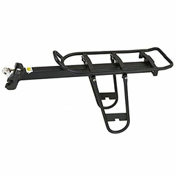 PrimeMatik - Portaequipajes metálico trasero para bicicleta con barandilla de 38x14cm