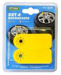 Cora 000120776 Tire Tags - Juego de 4 conectores para ruedas
