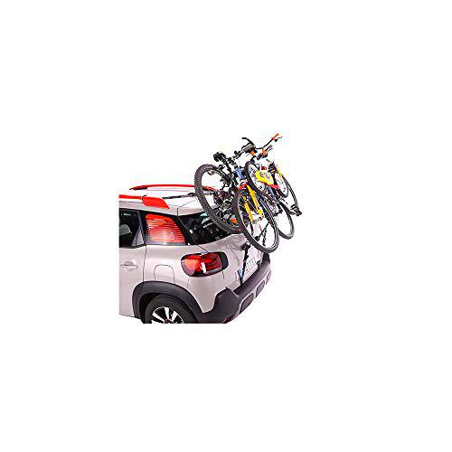 Mottez A016P3 - Portabicicletas con correas para 3 bicicletas con candado antirrobo