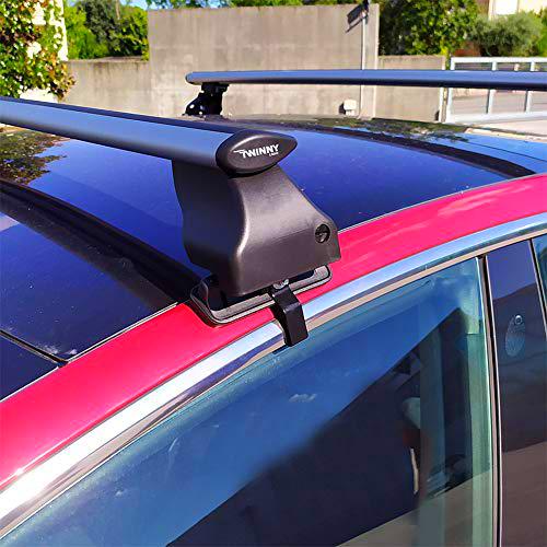 Twinny Load Juego de Barras de Techo de Aluminio Fly Bar Adecuado para Tesla Modelo 3