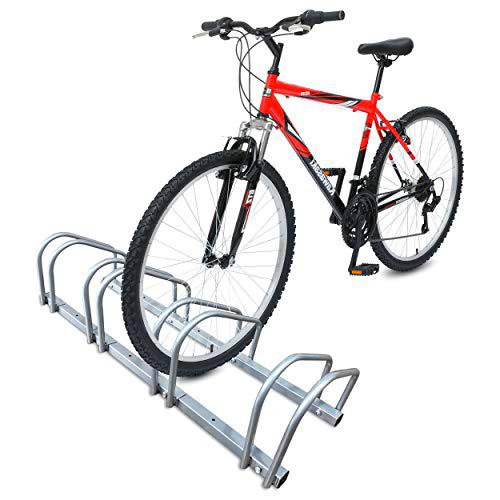 VOUNOT Soporte para Aparcar 4 Bicicletas, Aparcamiento Estacionamiento para Bicis