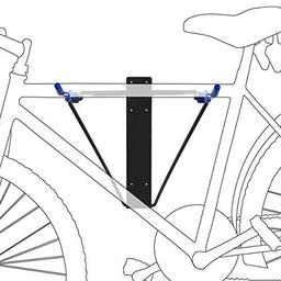 Relaxdays Soporte Bicicletas de Pared, Negro, 43,5 x 34 x 67 cm