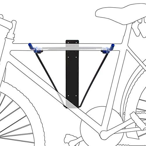 Relaxdays Soporte Bicicletas de Pared, Negro, 43,5 x 34 x 67 cm