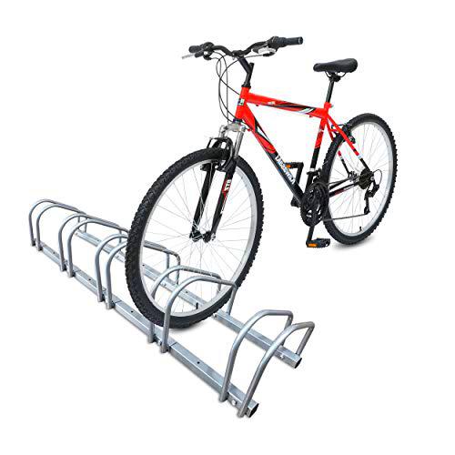 VOUNOT Soporte para Aparcar 5 Bicicletas, Aparcamiento Estacionamiento para Bicis