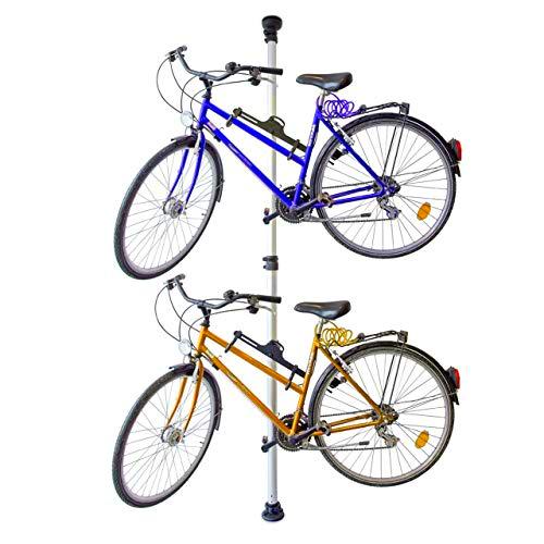 Relaxdays 10017182 - Portabicicletas telescópica para 2 bicicletas