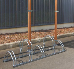 Mottez Ratelier 5 vélos 2 niveaux à côte 160x39x49cm Soporte Suelo 5 Bicicletas Ref.B129V