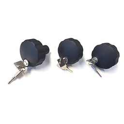 Volkswagen 7D4071734 - Tuercas de mordaza (3 Unidades) con Cerradura para portabicicletas