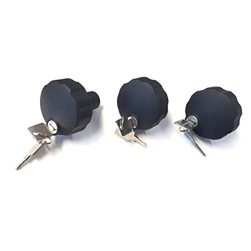 Volkswagen 7D4071734 - Tuercas de mordaza (3 Unidades) con Cerradura para portabicicletas