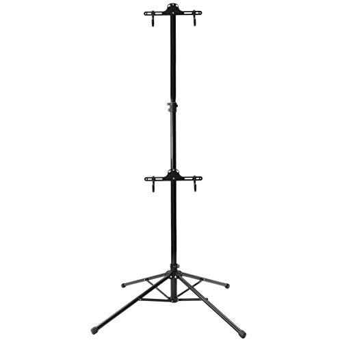 PrimeMatik - Caballete para aparcar dos bicicletas colgadas ajustable en altura