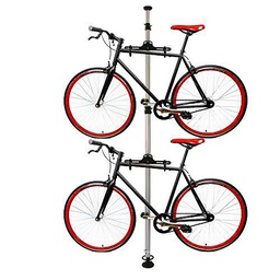 Cablematic - Caballete para aparcar dos bicicletas colgadas con sistema de presión a techo