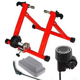 Ecovelò Rodillo Ffitness para Bicicleta Rojo Turbo Entrenamiento Indoor Plegable Resistencia magnética con Soporte y Cierre de liberación rápida | Ahorra Espacio