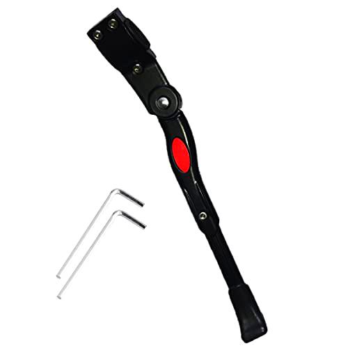 TRIWONDER Soporte Ajustable para Bicicleta Aleación de Aluminio Apto para 24" Soporte Lateral para Bicicleta de Montaña Bicicleta de Carretera BMX MTB (Negro)