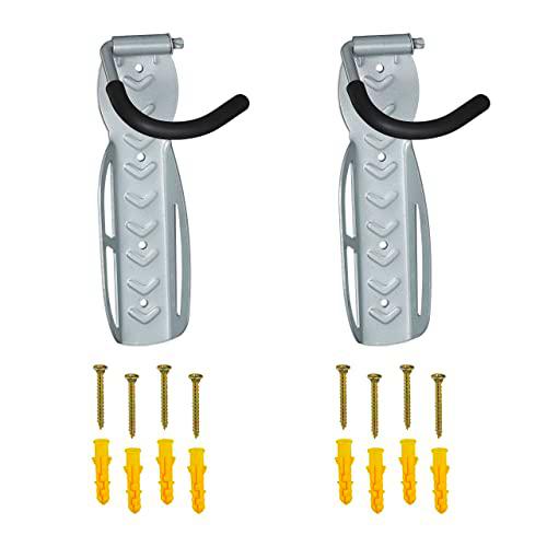 Relaxdays Soportes Bicicleta Pared, Set de 2, Plegables