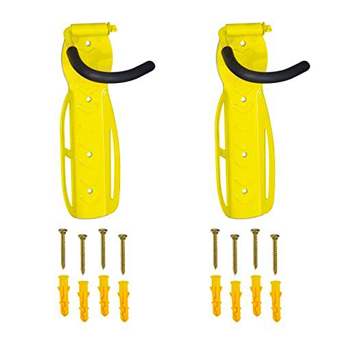 Relaxdays Soportes Bicicleta Pared, Set de 2, Plegables