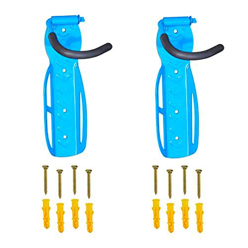 Relaxdays Soportes Bicicleta Pared, Set de 2, Plegables