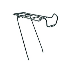 Portaequipajes trasero de acero negro ajustable para bicicleta 24 a 26