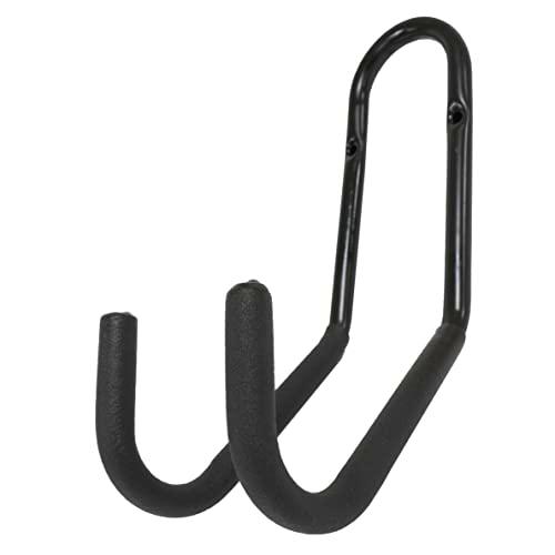 Amig - Gancho colgador de herramientas de garaje, jardín o bicicletas | Soporte para atornillar en pared | Acero | Recubrimiento de goma antideslizante | Capacidad de Carga: 35kg