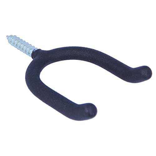 Amig - Gancho colgador de herramientas de garaje y jardín | Soporte para atornillar en pared | Acero | Recubrimiento de goma antideslizante | Capacidad de Carga: 25kg