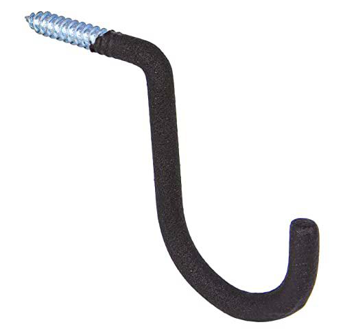 Amig - Gancho colgador de herramientas de garaje y jardín | Soporte para atornillar en pared | Acero | Recubrimiento de goma antideslizante | Capacidad de Carga: 25kg