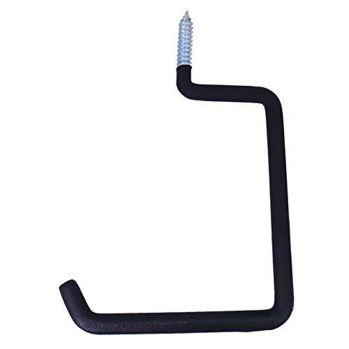 Amig - Gancho colgador de herramientas de garaje y jardín | Soporte para atornillar en pared o techo | Acero | Recubrimiento de goma antideslizante | Capacidad de Carga: 25kg