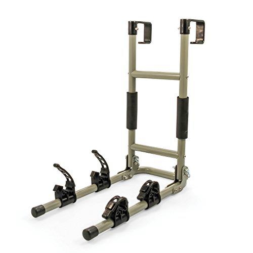 Camco Portabicicletas de Montaje en Escalera RV - Se instala fácilmente en escaleras estándar RV