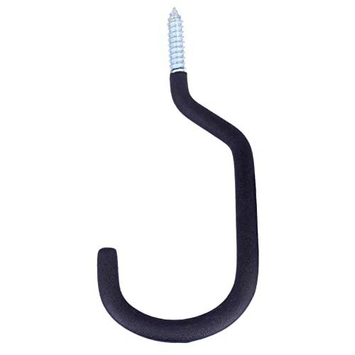 Amig - Gancho colgador de herramientas de garaje y jardín | Soporte para atornillar en pared o techo | Acero | Recubrimiento de goma antideslizante | Capacidad de Carga: 25kg