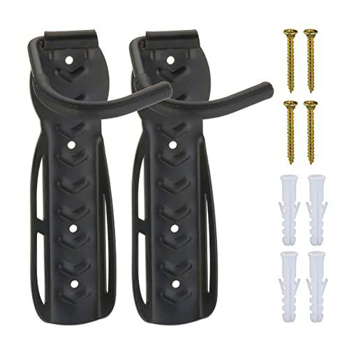 Relaxdays Soportes Bicicleta Pared Set 2, Colgadores Carga Máxima 25 kg