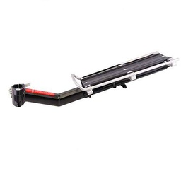 Cablematic - Portaequipajes metálico trasero bicicleta fijación tubo con guardabarros 30x12cm