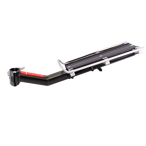 Cablematic - Portaequipajes metálico trasero bicicleta fijación tubo con guardabarros 30x12cm