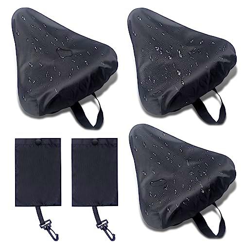 Yurblax 3 Piezas Funda Sillin Bicicleta [Doble Capa Engrosada] Protector para Sillín de Bicicleta Impermeable con Bolsas de Almacenamiento