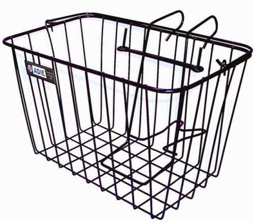 Adie - Cesta Frontal para Bicicleta (Metal, con Enganche) Negro Negro Talla:Large