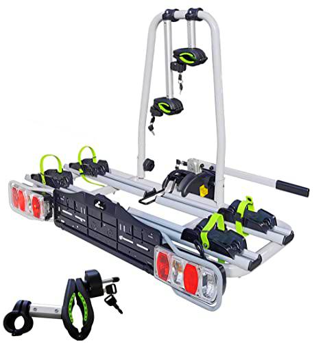 Portabicicletas e-Bike para enganche de remolque 2 bicicletas