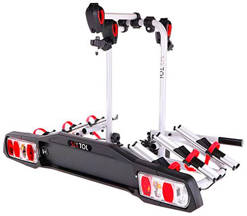 SIXTOL Bike 3 Portabicicletas Robusto, Enganche para Tres Bicicletas sin Herramientas