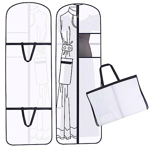 AiQInu Funda Vestido Novia, 180x60CM Plegable Fundas de Ropa Larga Antipolvo