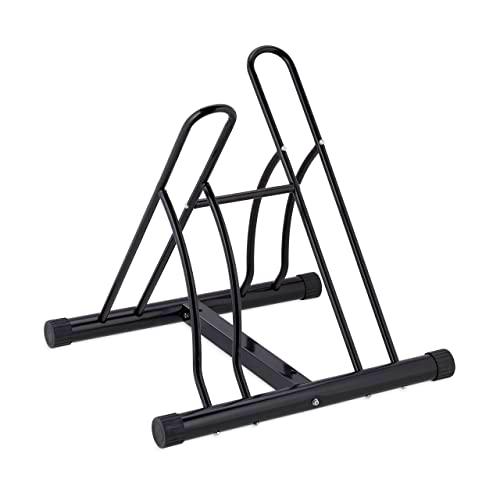 Relaxdays Soporte para Bicicletas, Aparcamiento 2 Bicis Garaje