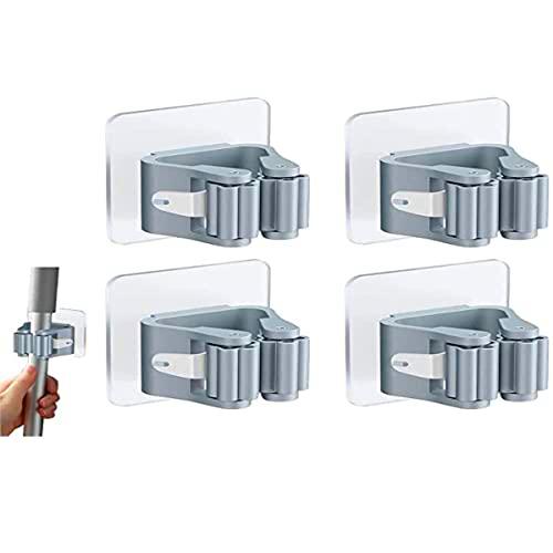 Juliyeh 4 piezas portaescobillas de pared autoadhesivas