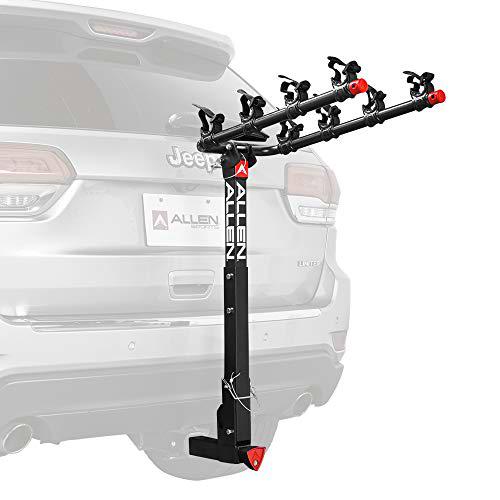 Allen Sports Portabicicletas Deluxe para 4 Bicicletas montado en Enganche de Bloqueo