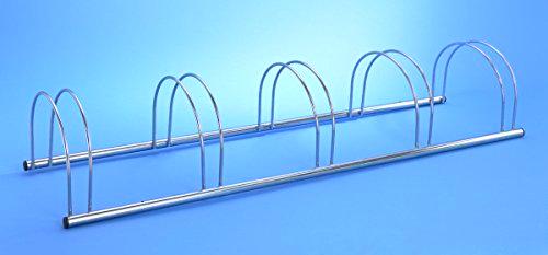 Mottez - Aparcabicicletas (5 Bicicletas, 132 x 35 x 25,5 cm)