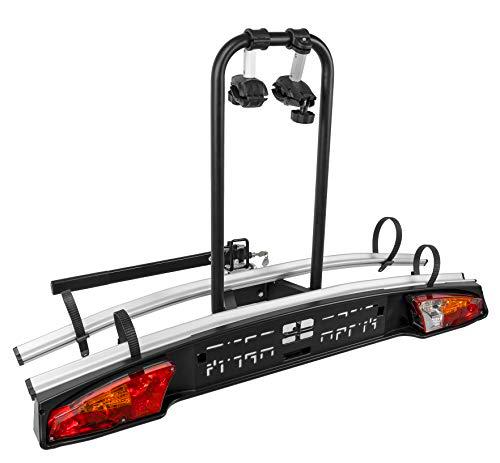 MENABO Portabicicletas de Gancho para Remolque Bola Enganche-Sistema abatible y Montaje rápido-para 2 Bicicletas btt-ebike 000119100000