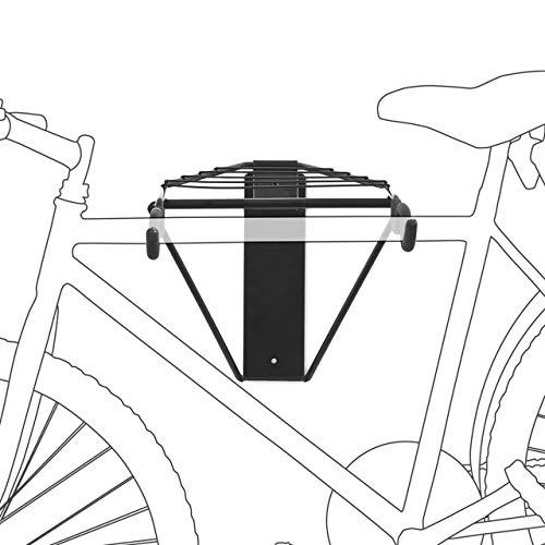 Relaxdays Soporte Bicicletas de Pared, Negro, 32 x 30 x 52 cm